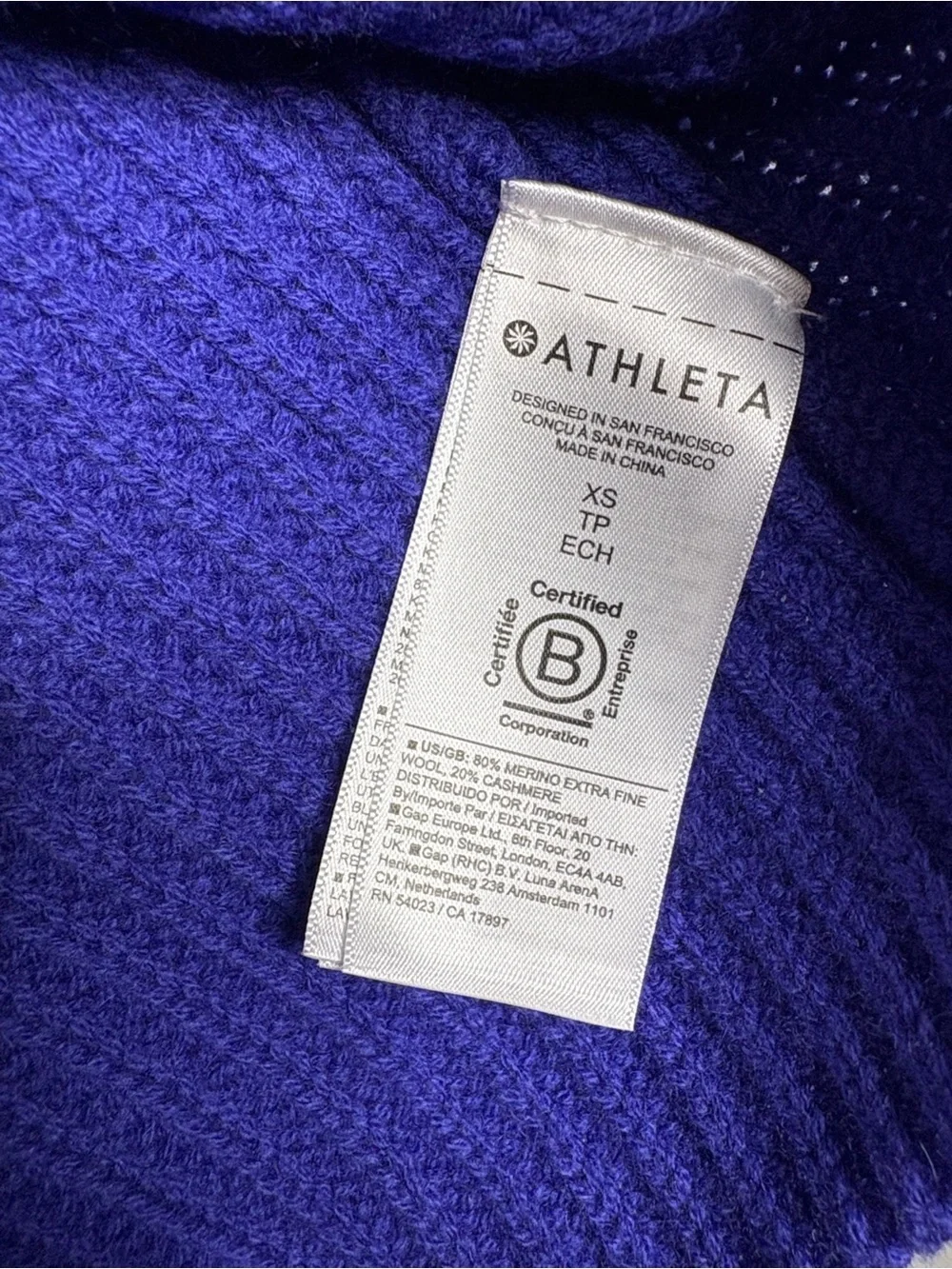 Athleta Sweater Womens Extra Small Merino Wool Cashmere Azalea Relaxed Slit - Picture 6 of 8